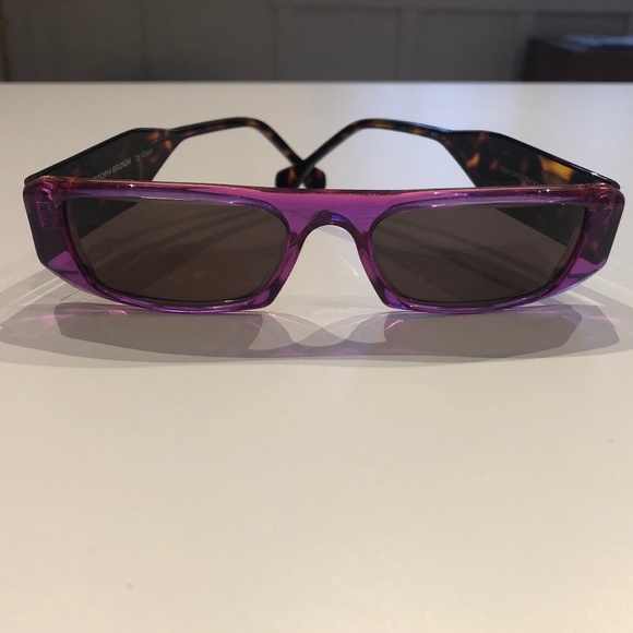 Christoph Broich by Theo magenta and tortoise sunglasses; Excellent condition